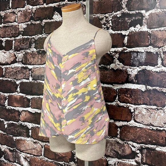 Gilli Tank To Women’s Small Spaghetti Straps NWT Camo Misty Rose Blouse - Picture 6 of 15